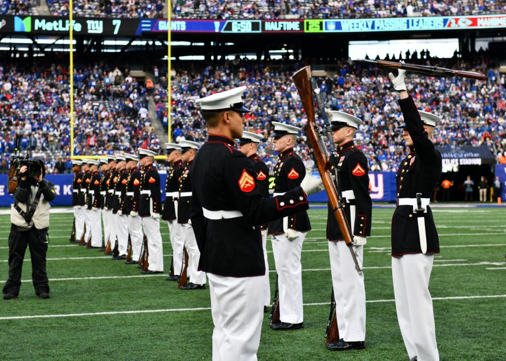 DVIDS Images The US Marine Silent Drill Team Performs at Halftime