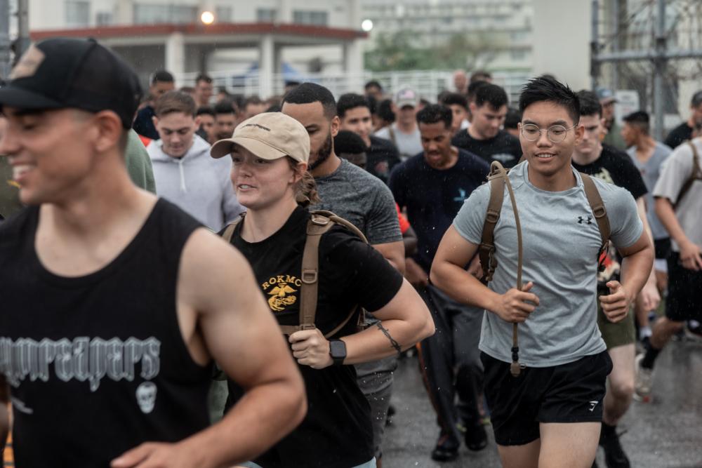 DVIDS – Images – 3rd Landing Support Battalion Marines Conduct Motivational Run [Image 2 of 9]