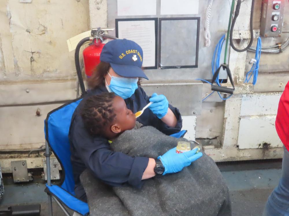 DVIDS – Images – Coast Guard rescues 22 people off overloaded unsafe sailing vessel [Image 1 of 3]