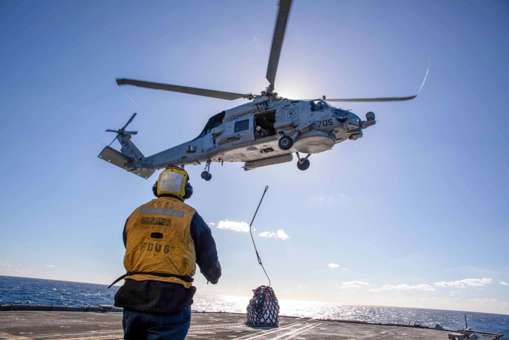 DVIDS – Images – USS Leyte Gulf (CG 55) Completes Replenishment-at-Sea [Image 4 of 6]