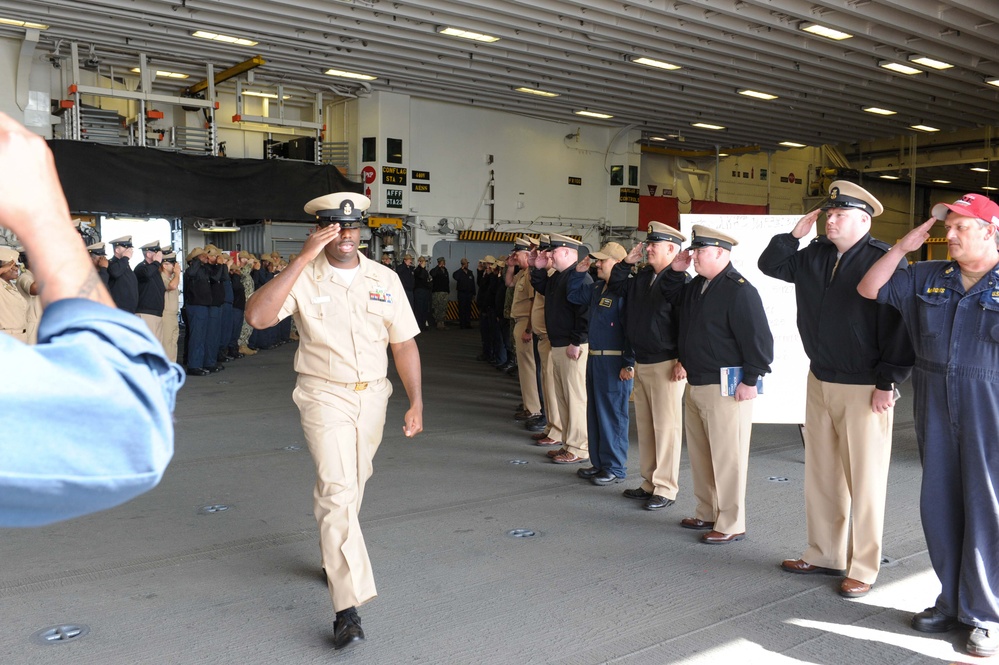DVIDS – Images – Chief Boatswain’s Mate Rung Ashore [Image 1 of 10]