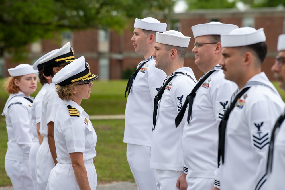 DVIDS – Images – NMOTC conducts dress white uniform inspection [Image 1 of 20]