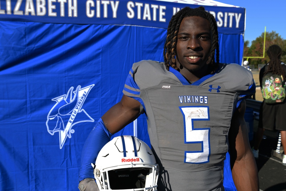 DVIDS – Images – Coast Guard Fifth District Commander conducts coin toss at Elizabeth City State University football game [Image 6 of 7]