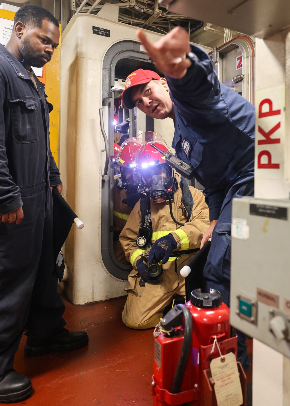 DVIDS – Images – Damage Control Drill in Engineering Spaces aboard USS Paul Ignatius (DDG 117) [Image 1 of 6]