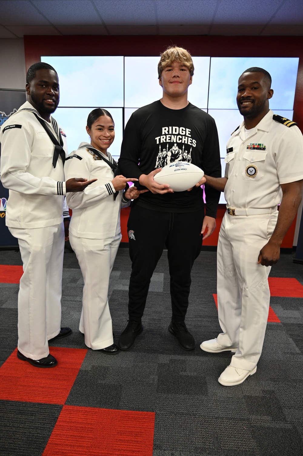 DVIDS – News – All-American Jersey Presentation: Navy Honors Ryan Miret at Miami Southridge
