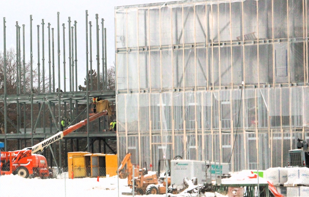 DVIDS – News – Through extreme cold, snow, work continues with $55.75 million Collective Training Officers Quarters Project during December