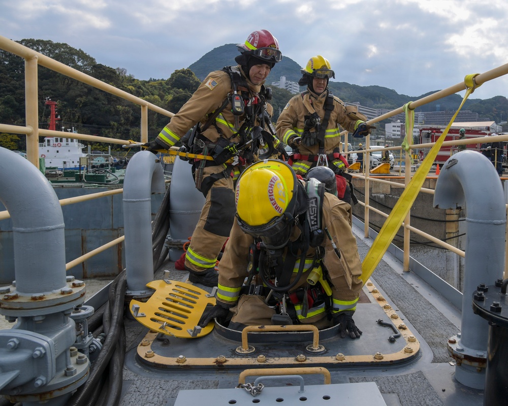 DVIDS – News – CNRJ Fire and Emergency Services Sasebo, SRF-JRMC Conduct Confined Space Rescue Exercise