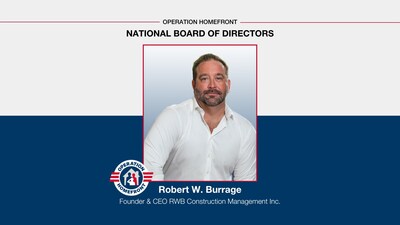 Robert W. Burrage Joins Operation Homefront's National Board of Directors