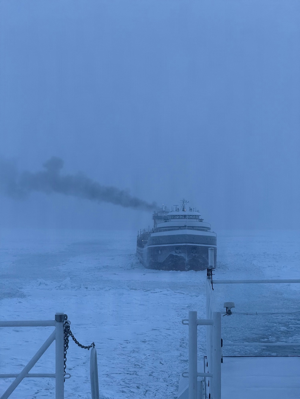 DVIDS – Images – Coast Guard Cutter Mackinaw (WLBB 30) frees vessel from ice on Lake Huron [Image 2 of 2]