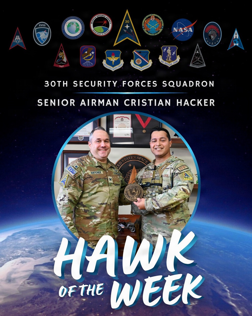 DVIDS – Images – Vandenberg’s Hawk of the Week Award on January 21st